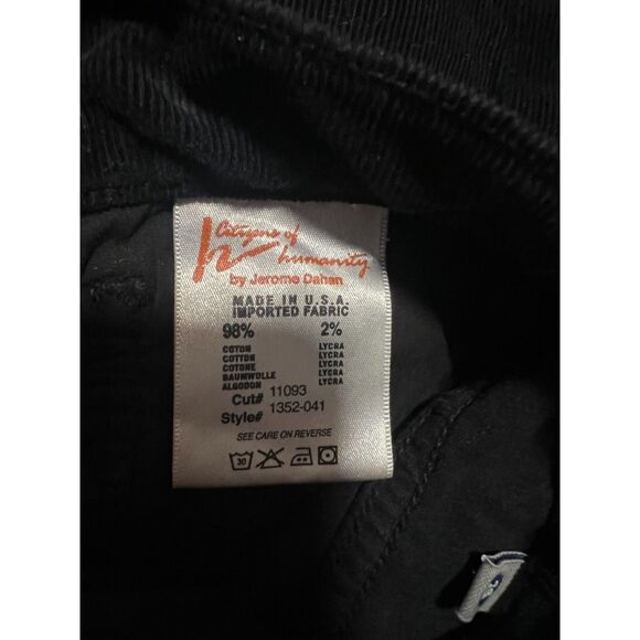 Citizens of Humanity Womens Corduroy Mid Rise Skinny Leg Pants Black Waist 32" - Picture 14 of 15